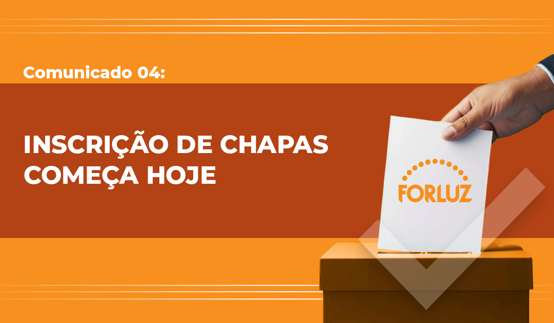 Inscrição de chapas começa hoje